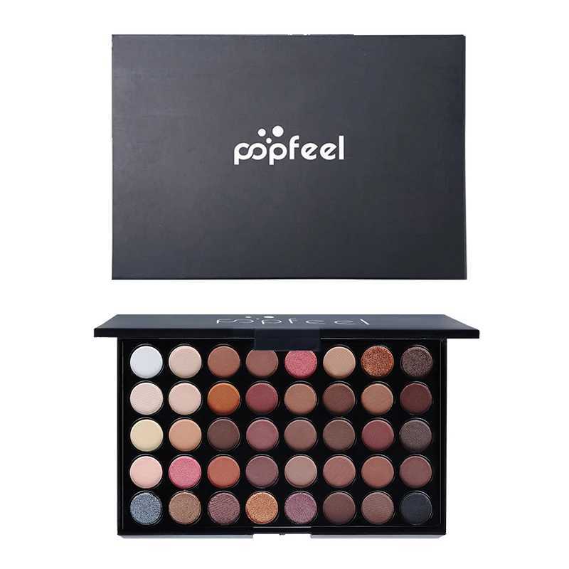 POPFEEL 40 color eye shadow palette durable simple makeup brown eye shadow palette pink eye shadow paletteW241212