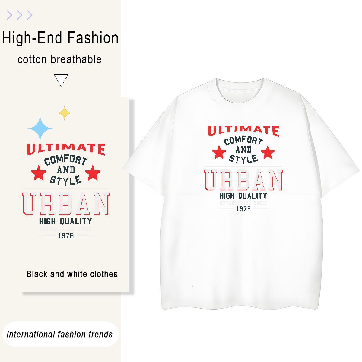 Soft Woman Tshirt 230g Pure Cotton letter Street Wear T shirt Comfortable Plus Size Cartoon Tee Shirt