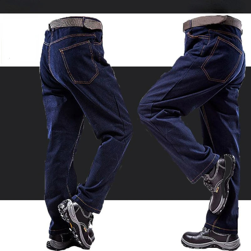 Mens clothing mens pants wearresistant and scalp resistant thick cotton work clothes denim multiple pockets 240816