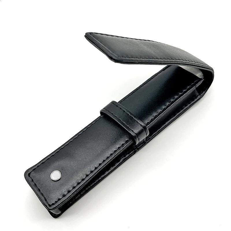 MB y black leather pencil case holder highquality stationery supplies 240817