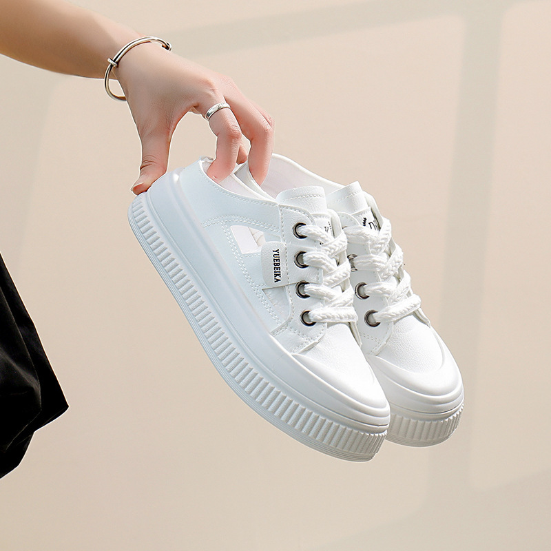 Ddmysports Baotou Alf Slippers Women S Outdoor Summer New Style Casual One Step Lazy White Shoes WS OUTDOOR
