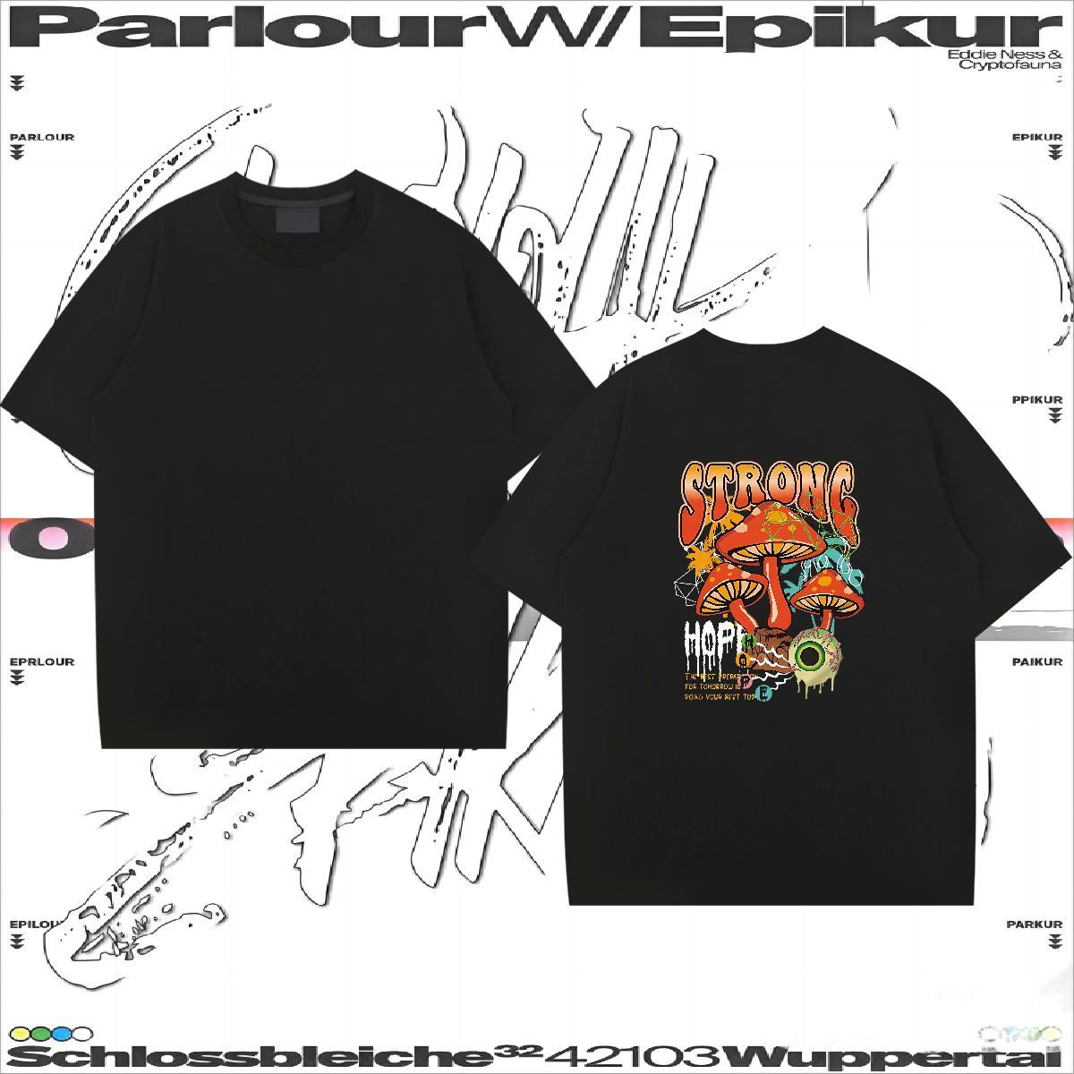 TOP Quality Men T Shirts 230g Pure Cotton letter Anime Printing Street DIY Anime Breathable Crew Neck Men Tops Tees 2024 Tops Shirt
