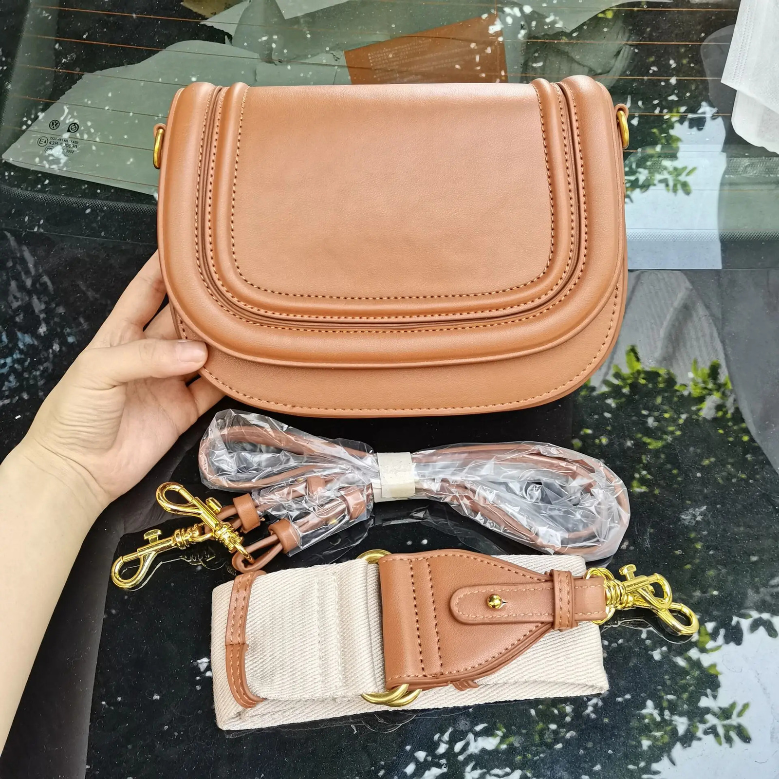 Fashion PU Leather Saddle Armpit Bags for Women Vintage er Shoulder Crossbody Bag Small Flap Purse and Handbags 240816 4