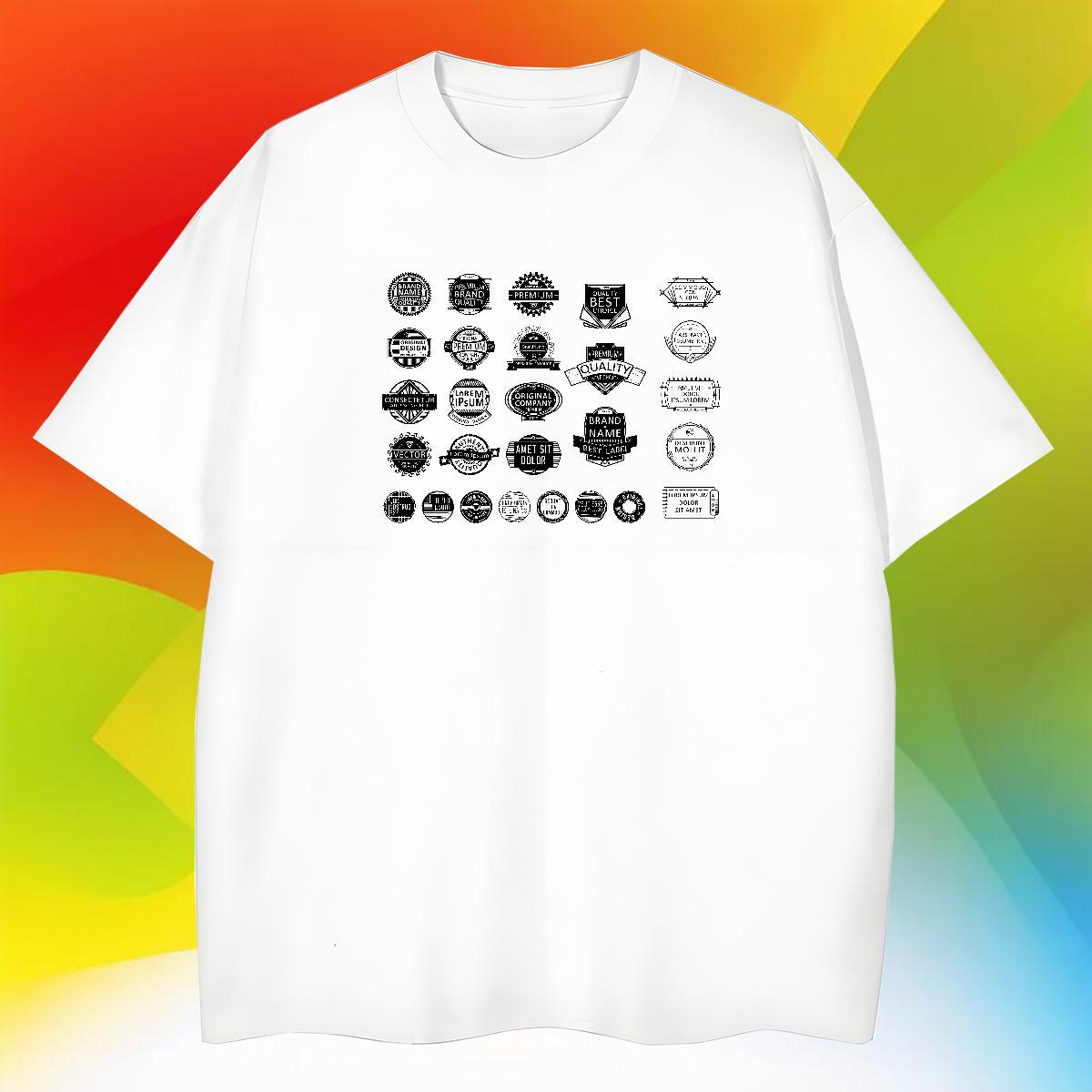 Classic T-Shirts 100% Cotton 230g letter Hip Hop Oversized 3XL 4XL Crew Neck Couples T Shirts Customized Tee Shirt
