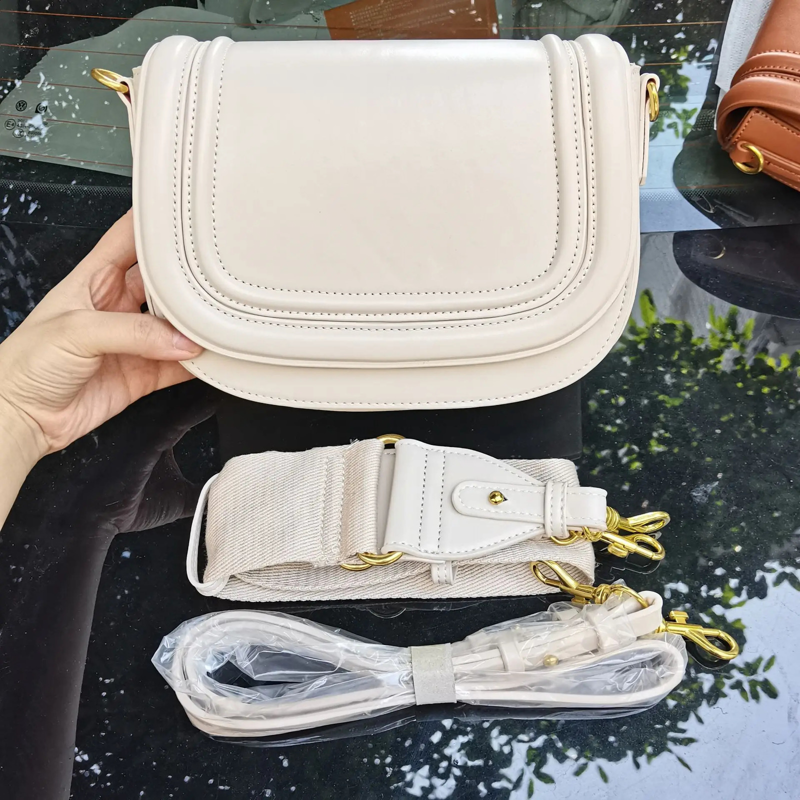 Fashion PU Leather Saddle Armpit Bags for Women Vintage er Shoulder Crossbody Bag Small Flap Purse and Handbags 240816 4