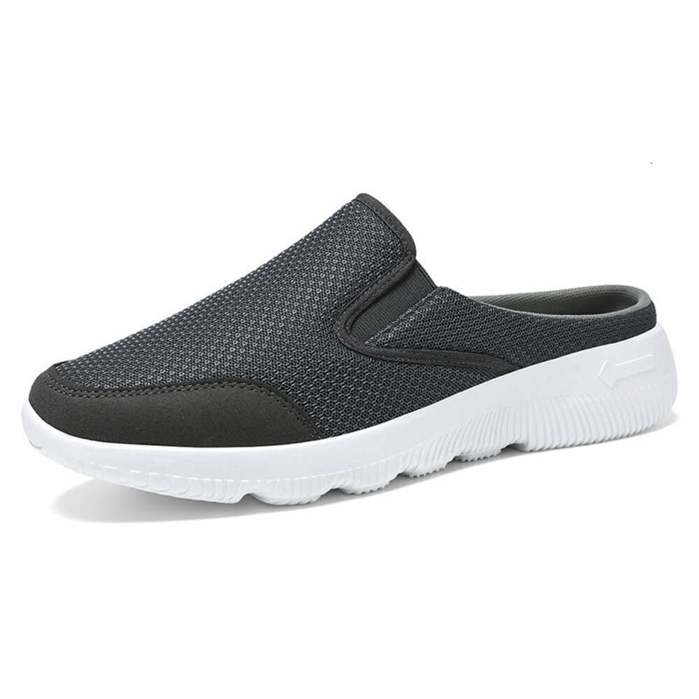 Ddmysports Shoes Men S Slippers Summer Soft Soled Breathable Lazy One Foot Half Dragged Convenient For Daily Home Use Flat Shoes OUTDOOR