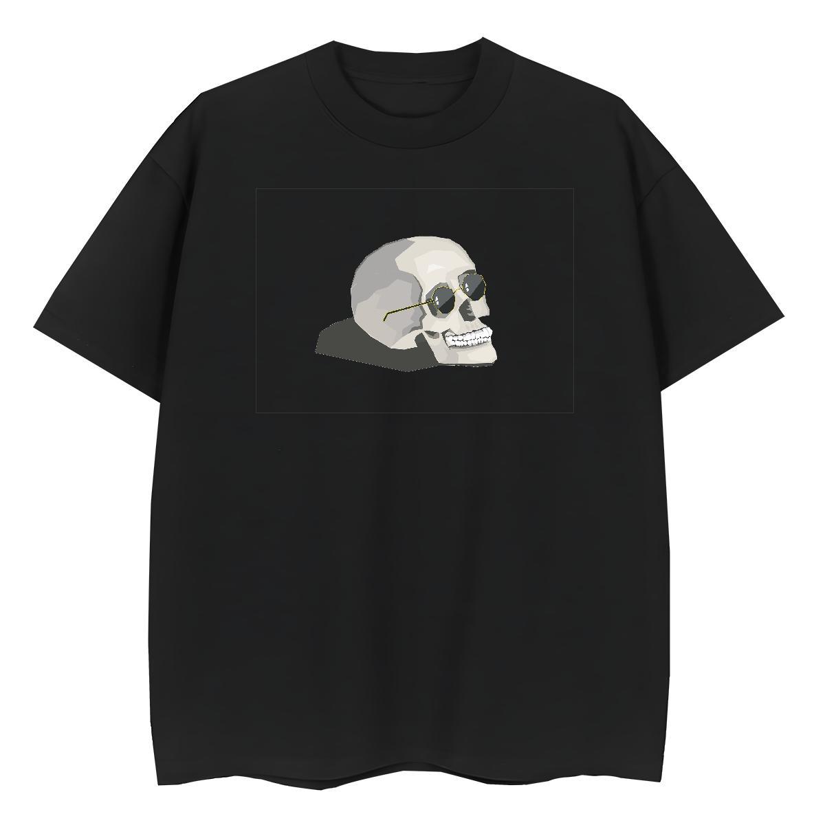 Classic T shirt 230g Pure Cotton skull Beach Custom Print Oversized Round Neck Short Sleeve Mens Tshirts Wholesale Tops Tees