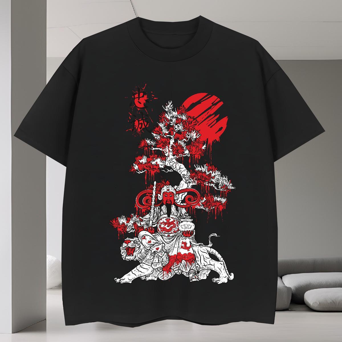 Fashion Mens Tshirts 100% Cotton 230g Spring Summer icon Pure Cotton T-Shirts Cool Design White Plus Size Tops