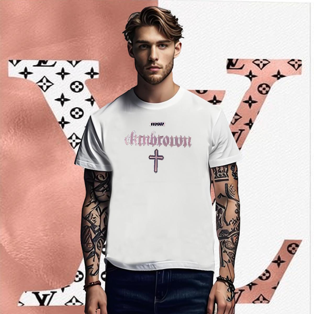 Wholesale T-Shirts for Men 230g 100% Cotton letter Daily Wear Plus Size Custom Breathable Short Sleeve Men Tops Tees Brand Tees Shirts
