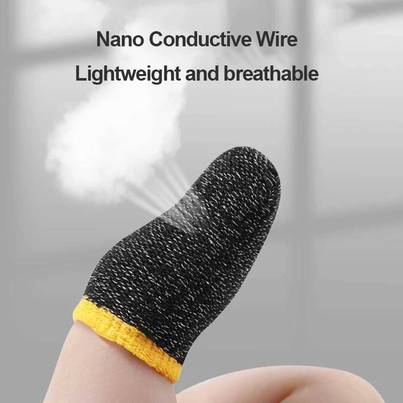 Thumb Fingertip Sleeves Sweatproof Lightweight For Gamer For Pubg Finger Cots High Sensitivity Ultra-thin Gaming Accessories Y240817