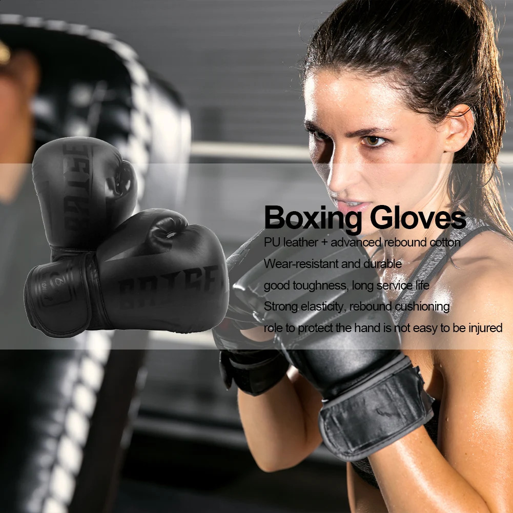 Boxing Gloves For Adults ren Boxing Training Fighting Gloves PU Leather Muay Thai Guantes Kickboxing Karate Sanda Gloves 240813