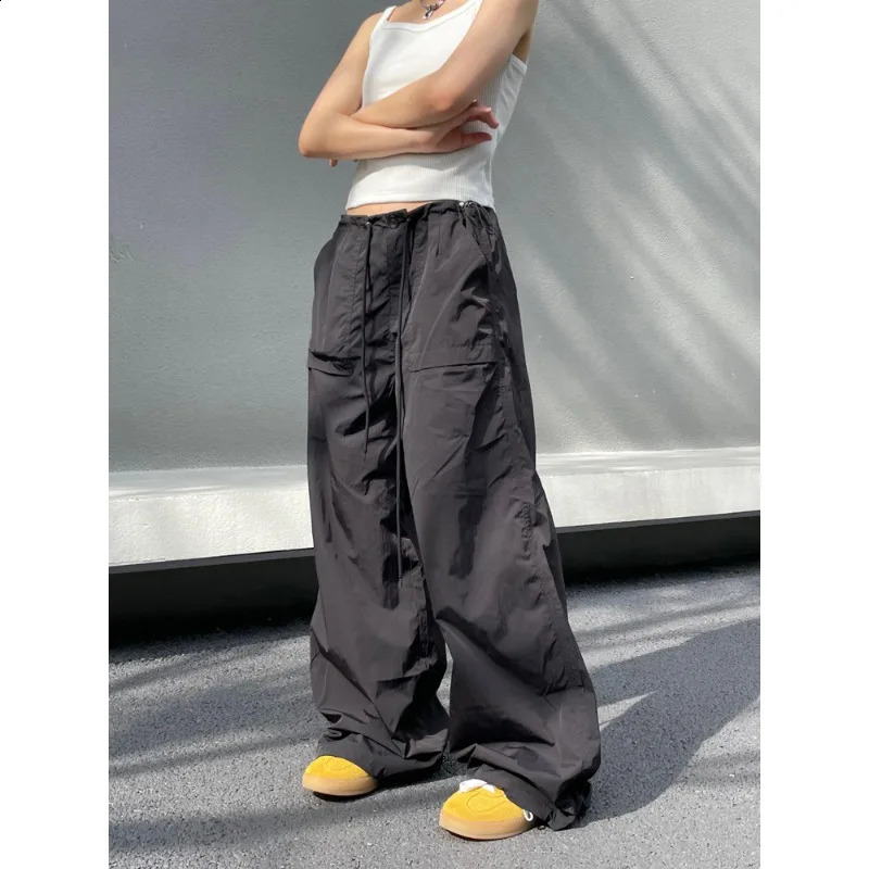Deeptown Vintage Harajuku Oversized Pants Women America Retro Baggy Casual Cargo Trousers Man Y2k Summer Streetwear Loose 240816