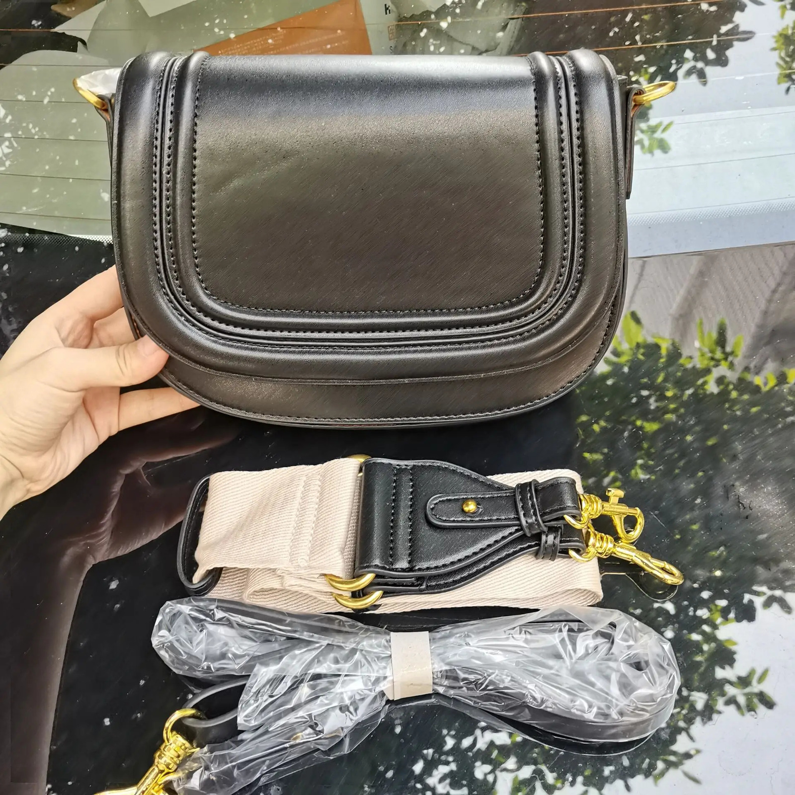 Fashion PU Leather Saddle Armpit Bags for Women Vintage er Shoulder Crossbody Bag Small Flap Purse and Handbags 240816 4