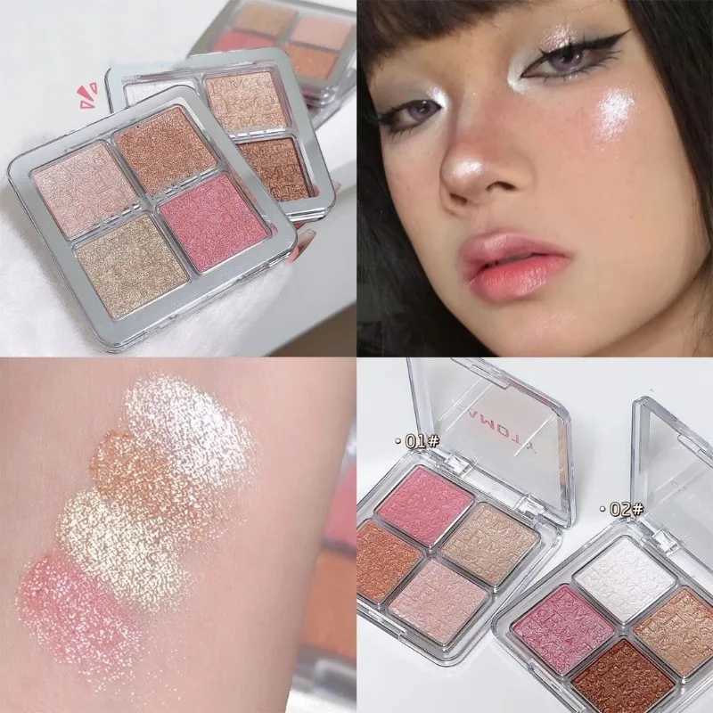 3D Facial Highlighter Makeup Palette Contouring Bronzer Shadow Long Lasting Glow Brighten Contour Shiny Powder Korean Cosmetics Y240816