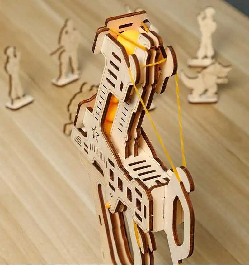 3D Wooden Puzzle For Kids Diy Wooden Model Kits Teens Puzzle Toys 3D Puzzle Wood Gun Set Exquisite Birthday Gift For Children CL240817
