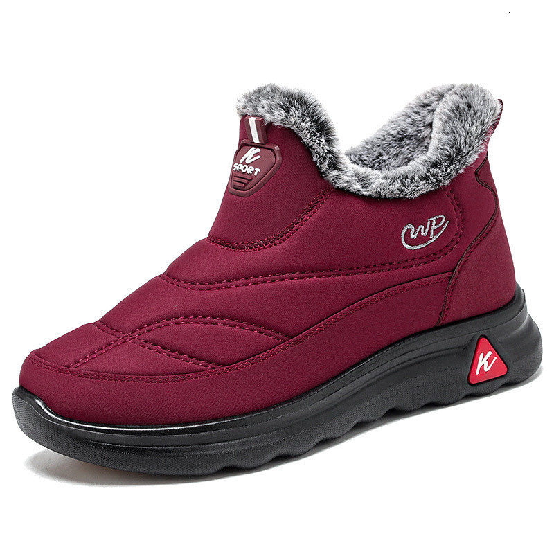 Ddmysports New Winter Cotton With Plush Insulation Middle Aged Elderly People Suitable For Both Men And Women As Couple Shoes Polyurethane Snow Boots 