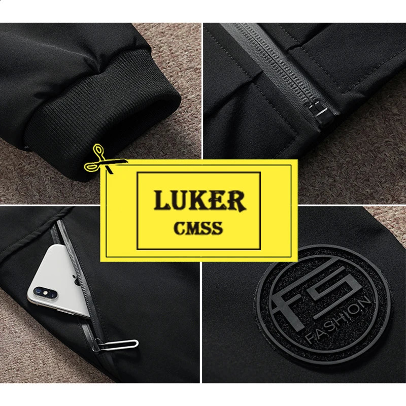 LUKER CMSS Summer Autumn Men Coats Casual Solid Thin Baseball Jacket Male Stand Collar Fashion Zipper Coat 240816