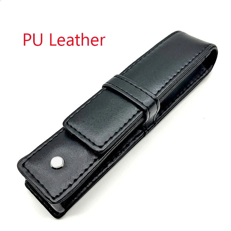 MB y black leather pencil case holder highquality stationery supplies 240817