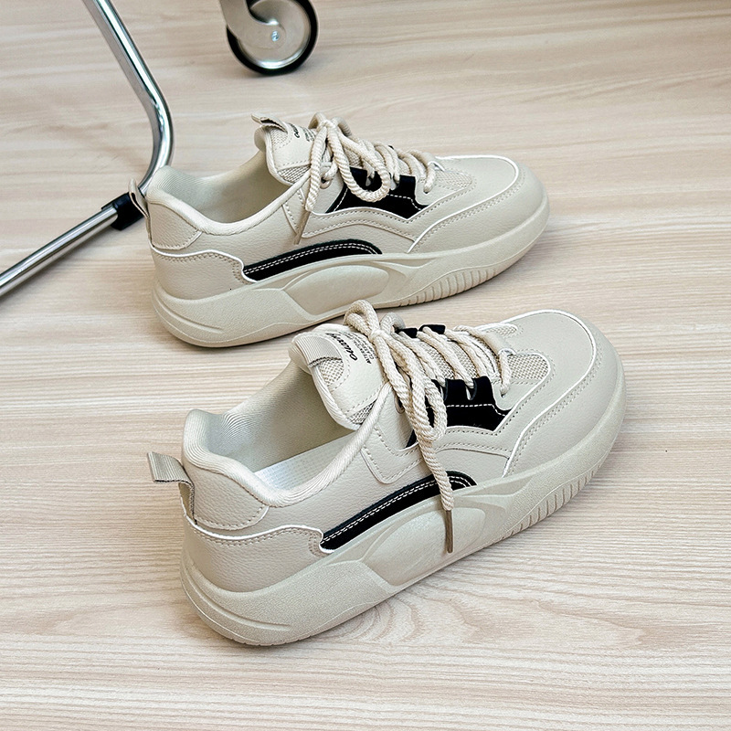 Ddmysports Little White Female Spring New Breathable Student Thick Sole Elevated Board Shoes Instagram Fashion Korean Casual Shoes Q OUTDOOR