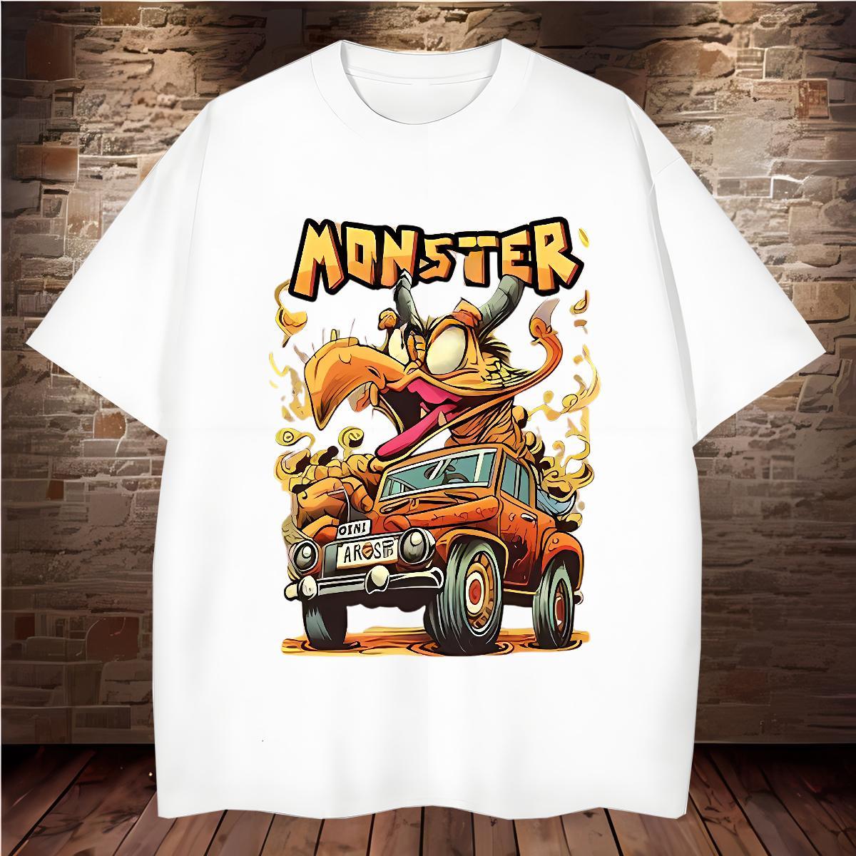 Classic T Shirts Men 230g Cotton car Beach Custom Printed Breathable Soft Men Tops Tees New Arrival Wear
