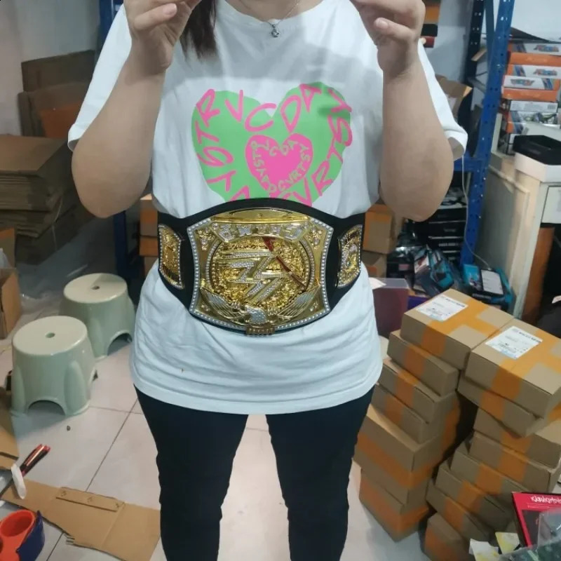 Wrestler Championship Gold Belt Action Character Professional Wrestling Horn Belt Animated Character Toy Gift Boy 95cm 240815