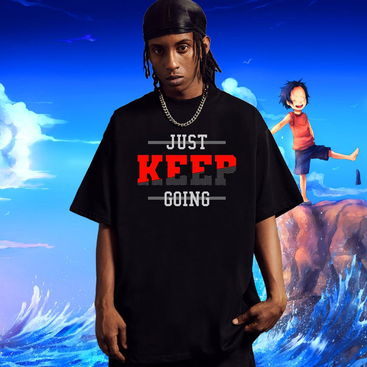 Wholesale Man T Shirts 230g 100% Cotton letter Casual Cartoon Print Breathable Crew Neck Men Tshirts New Top Tees