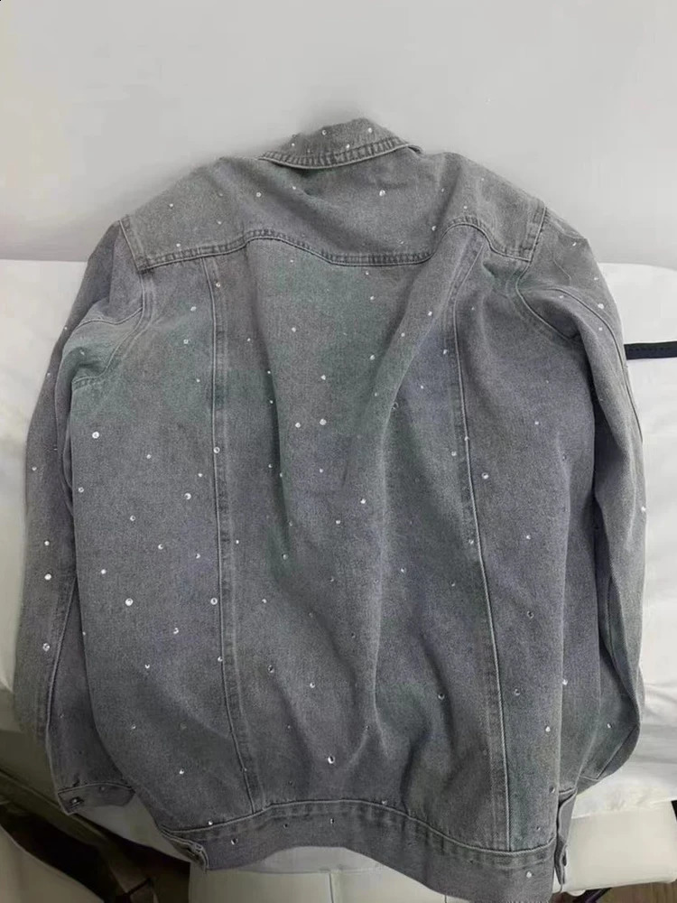 Rhie Denim Jacket - Women's Oversized Autumn Streetwear With Pockets B4