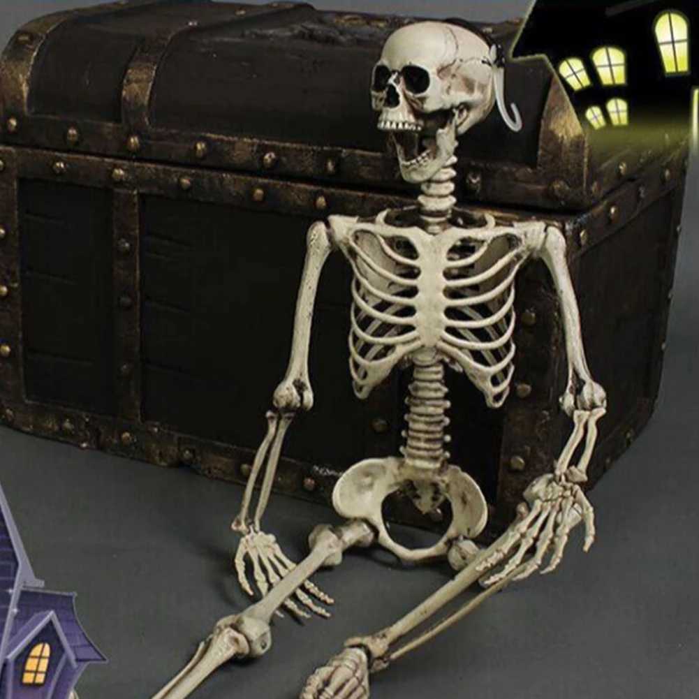 Full size hanger 90CM activity skeleton haunted house horror prop Halloween party decorationX240817