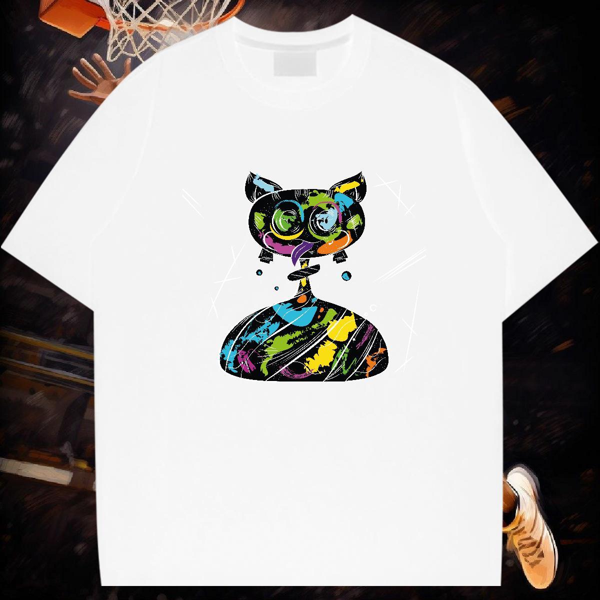 Popular T shirt 230g 100% Cotton ET Casual Anime Crew Neck Breathable Couples T Shirts Designer Polos