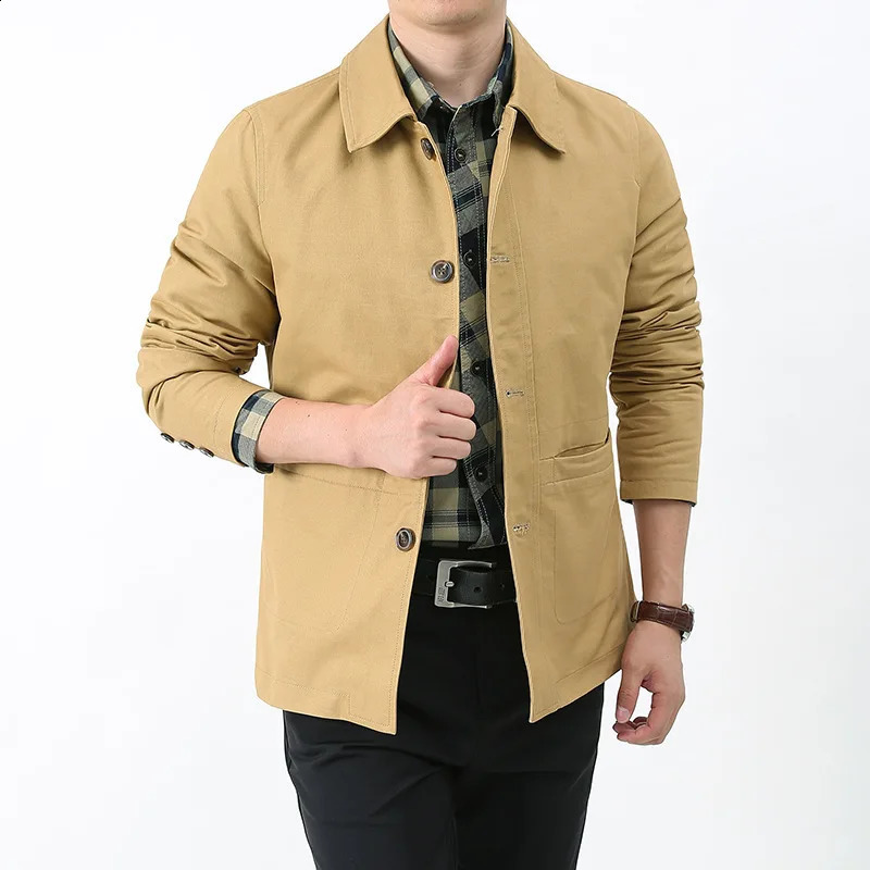 MaiDangDi spring and summer washed cotton foreign trade jacket suitable for mens workwear jackets lapel flight suits w240816