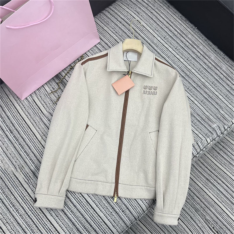 Leathers Patchwork Jacket Women Letters Designer Long Sleeve Jackets Coats Casual Daily Zipper Jackets