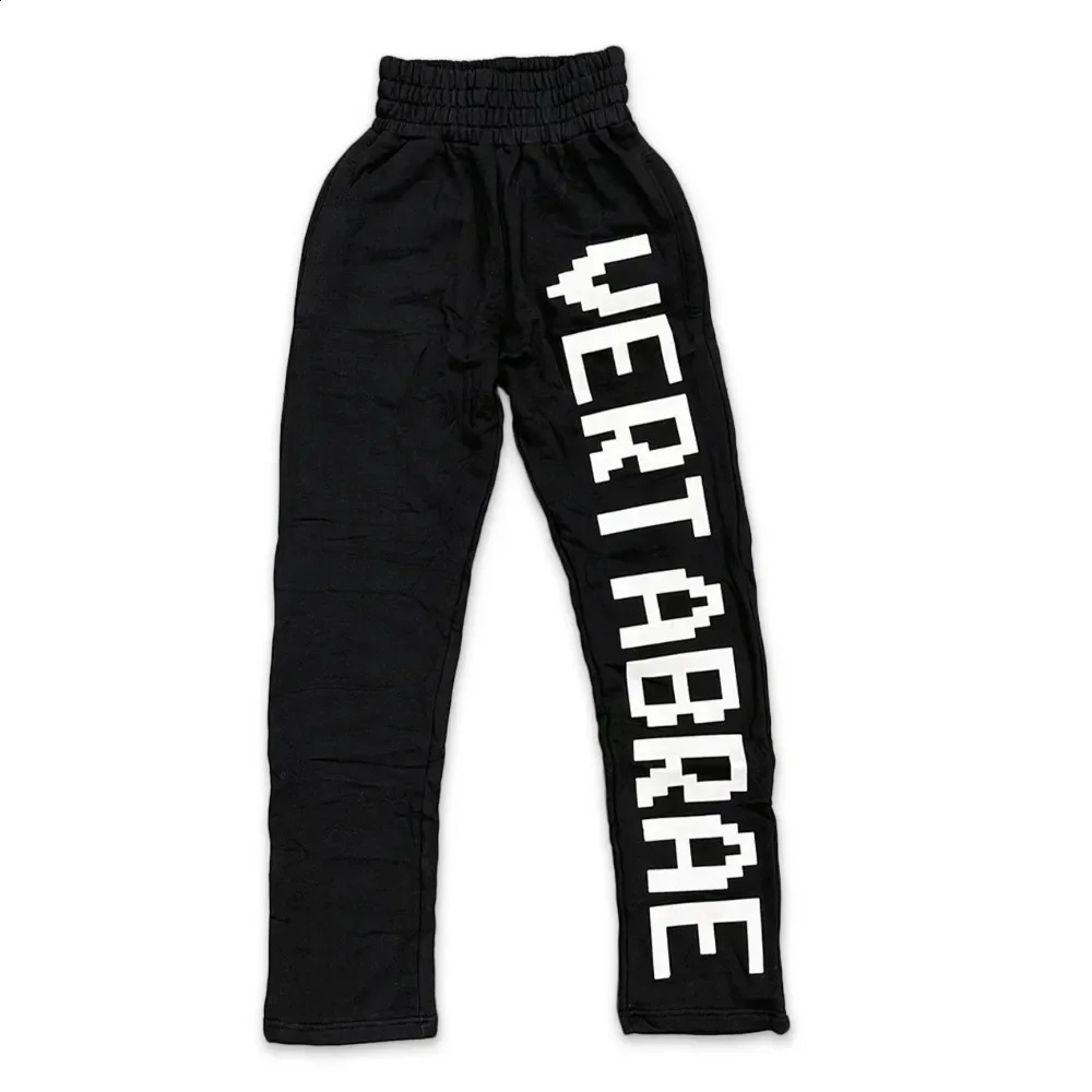 Hip Hop Street Letter Printed Loose Casual Pants Mens Vertabrae Sports Harajuku Elastic Waist Drawstring Running 240816