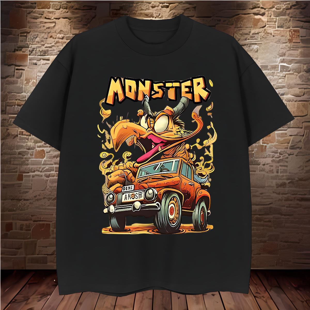 Classic T Shirts Men 230g Cotton car Beach Custom Printed Breathable Soft Men Tops Tees New Arrival Wear