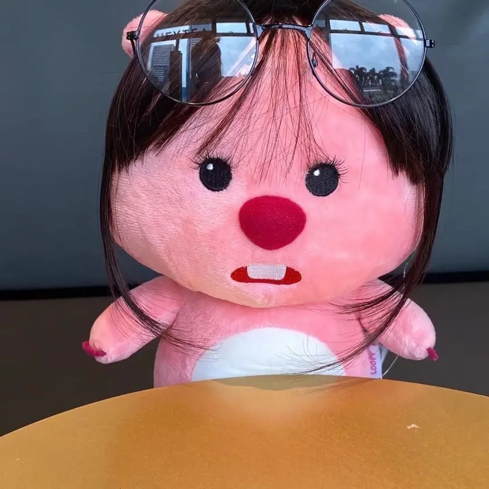 Diy Kawaii Loopy Plushie Doll Cartoon Glasses Soft Stuffed 20Cm Cartoon Friend Looks Like Cartoon Decor Plush Birthday Gift Toy 240806
