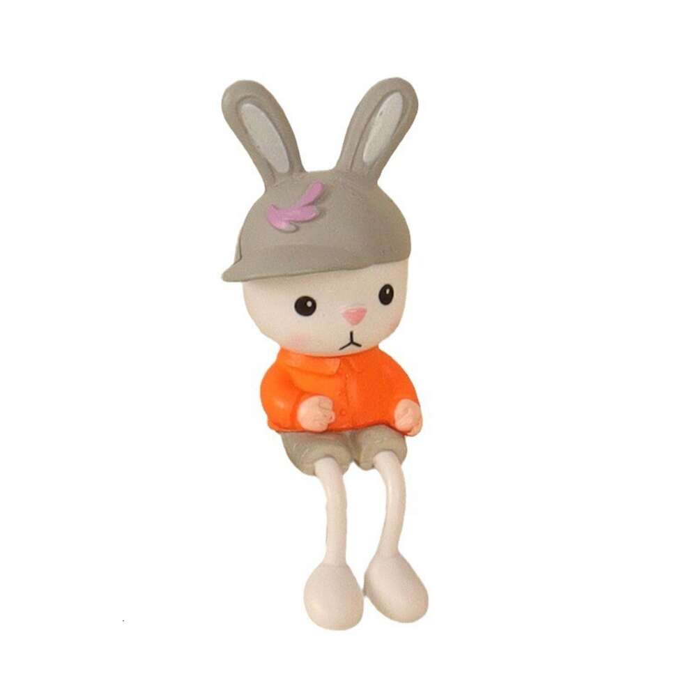 Mini bench EMO Mr. Rabbit Plastic Creative Crafts Desktop Home Micro Landscape Scene Decoration
