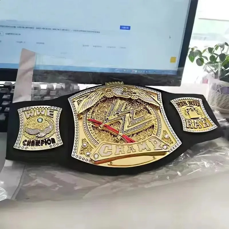 Wrestling Championship Gold Belt Action Character Professional Wrestling Horn Belt Anime Character Toy Childrens Gift 240815