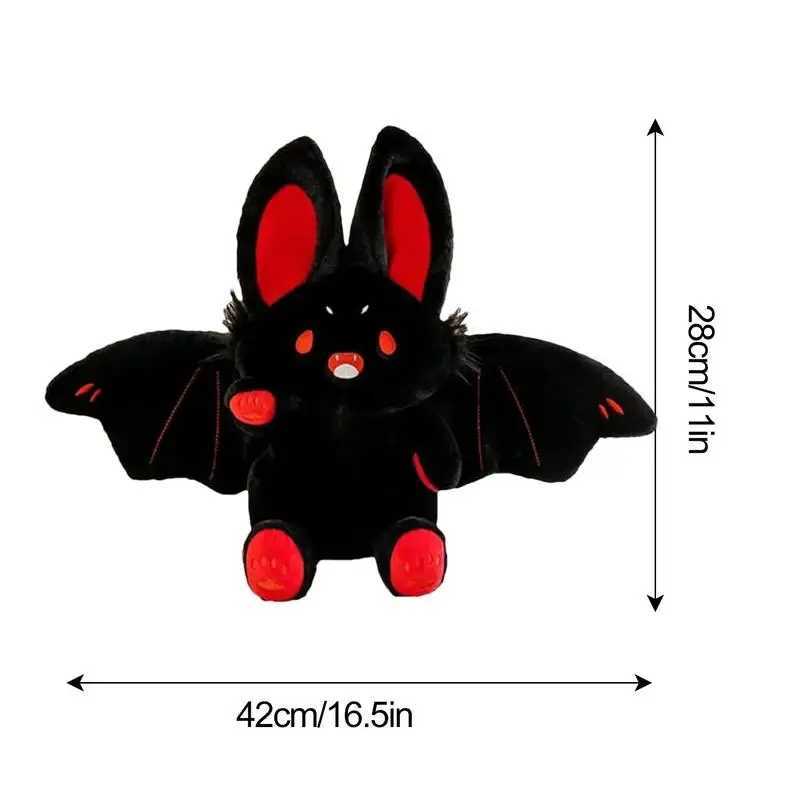 Cute Bat Plush Toy 28cm Kawaii Bunny Ears Design Soft Bat Stuffed Animals Doll Soft Hugging Pillow Home Decor Children Gifts Y240817