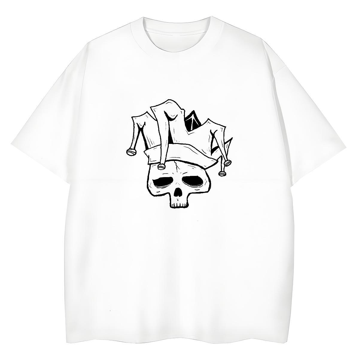 Comfortable Mens T Shirts 230g 100% Cotton skull Outdoor Asian Size Breathable Short Sleeve Men Tshirts Fashion New Clothings