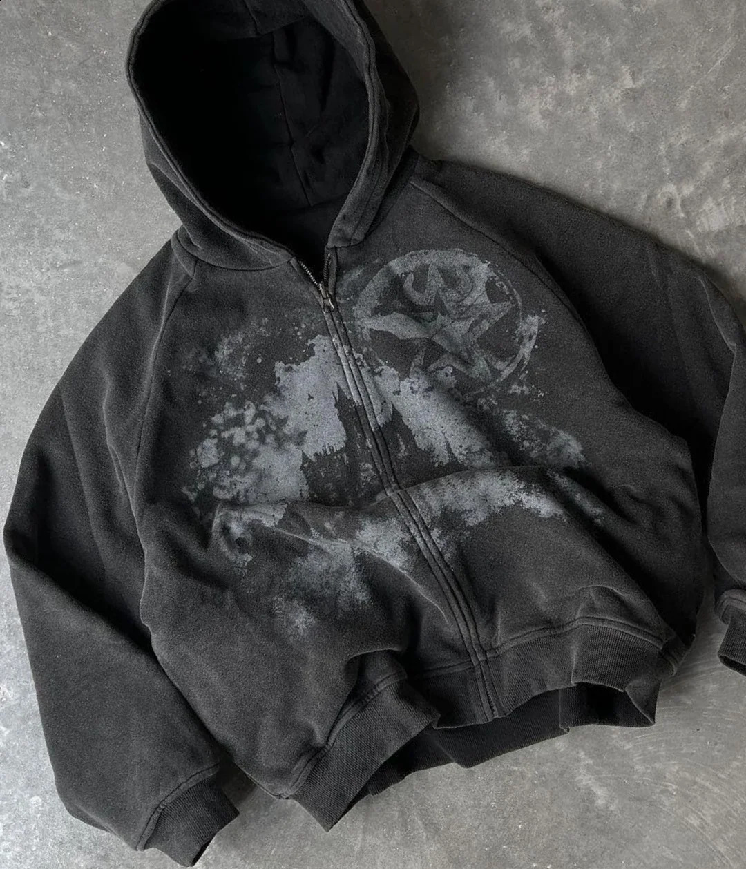 Y2k Hoodie Castle Printed Pattern Zipper Mens and Womens Sportswear Gothic Harajuku Hip Hop Retro Street Jacket 240827