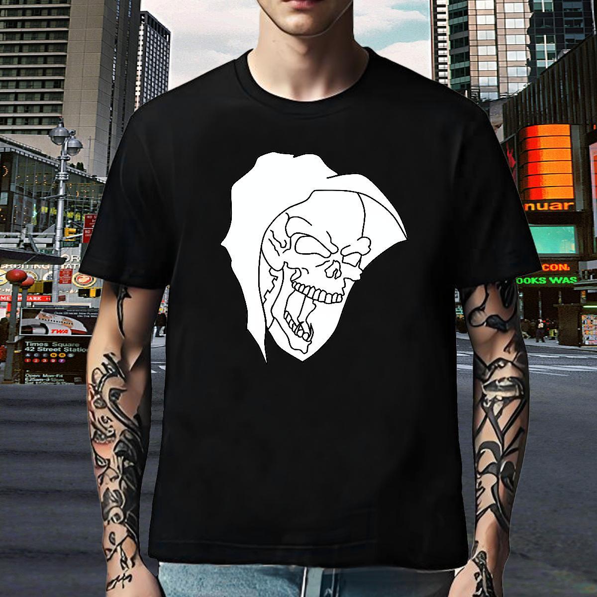 Designer Man T Shirts 230g Pure Cotton skull Outdoor Floral Print Short Sleeve Soft Men Clothes T-Shirt New Designer Polos