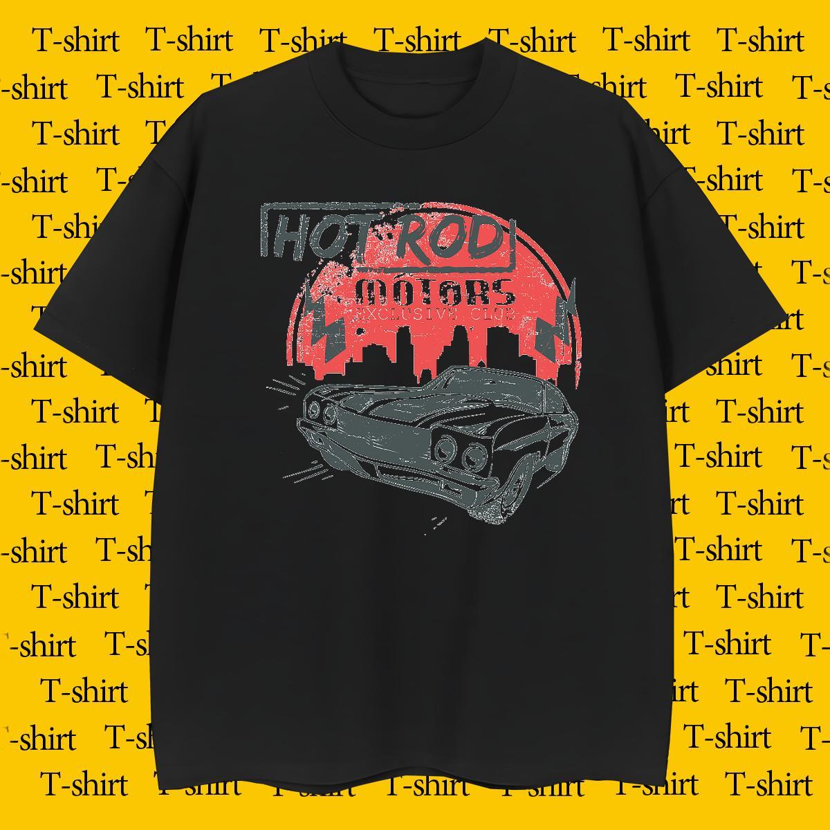 Brand T Shirts Men 230g Pure Cotton car Sports Casual DIY Anime O Neck Short Sleeves Couples T Shirts 2024 Tops