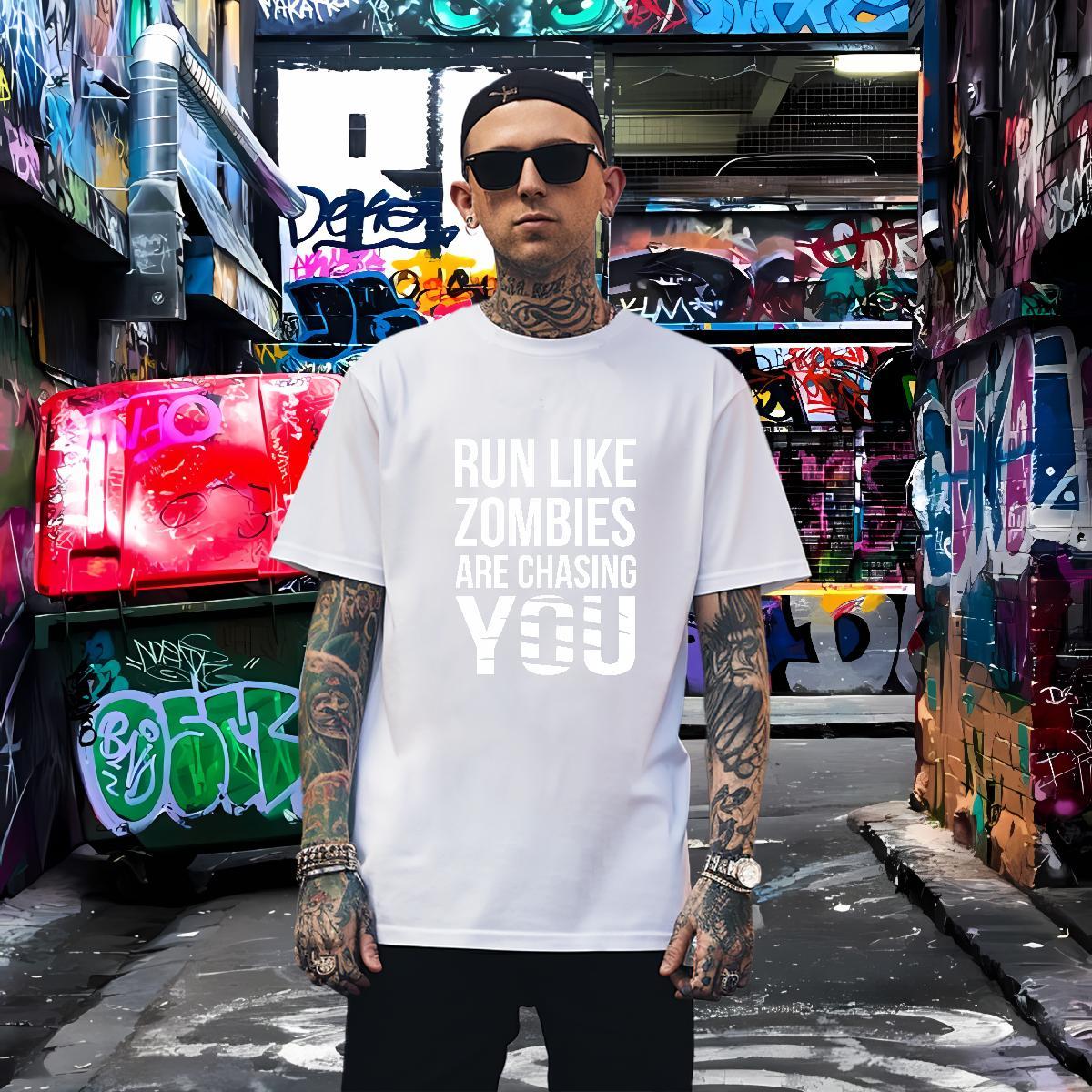 Unisex T Shirts Men 230g Pure Cotton letter High Street Hip Hop Anime Crew Neck Breathable Couples T Shirts 2024 DIY Polos