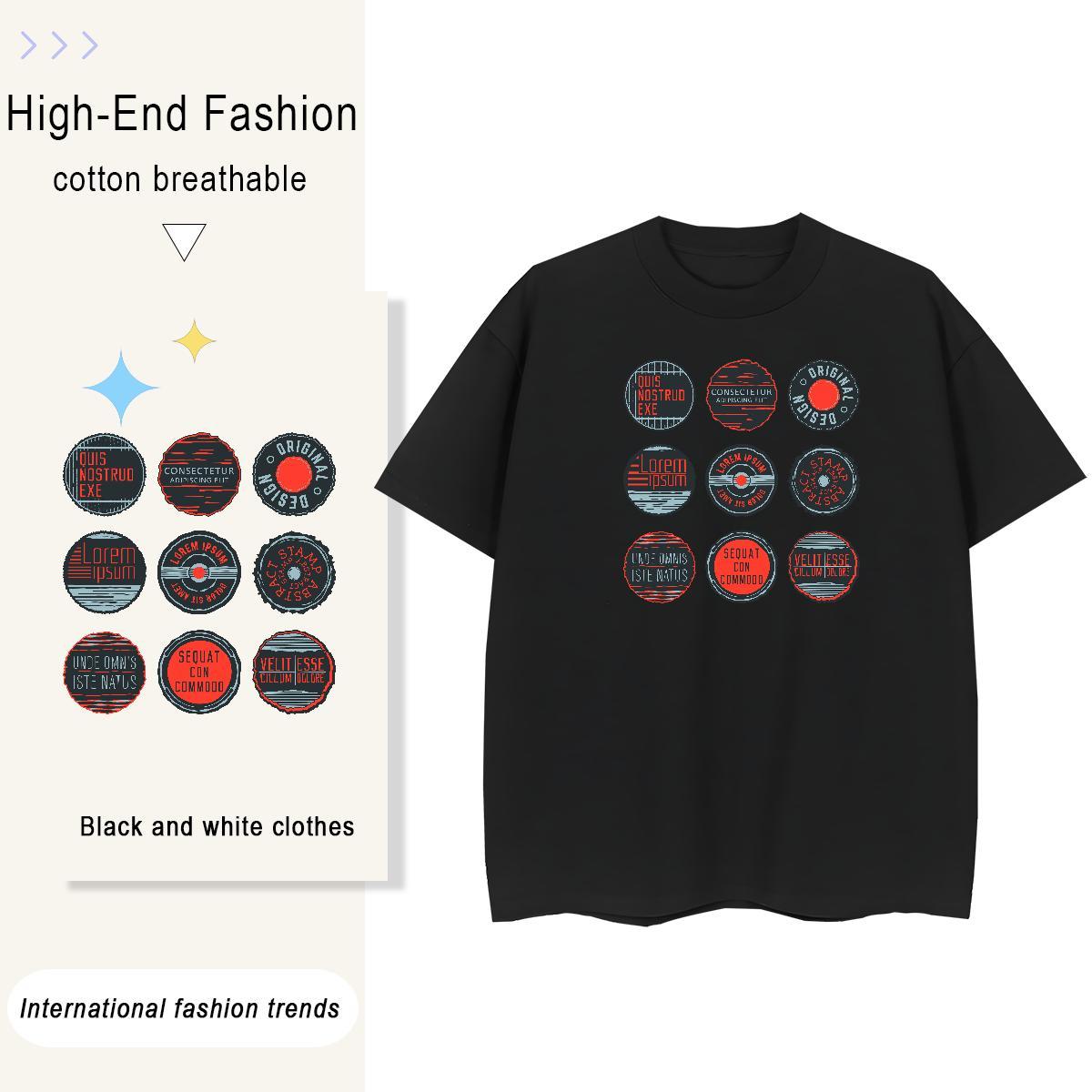 Popular T-Shirts for Men 230g Cotton letter Sport DIY Logo Oversized Breathable Soft Couples T Shirts New Arrival Tee Shirt