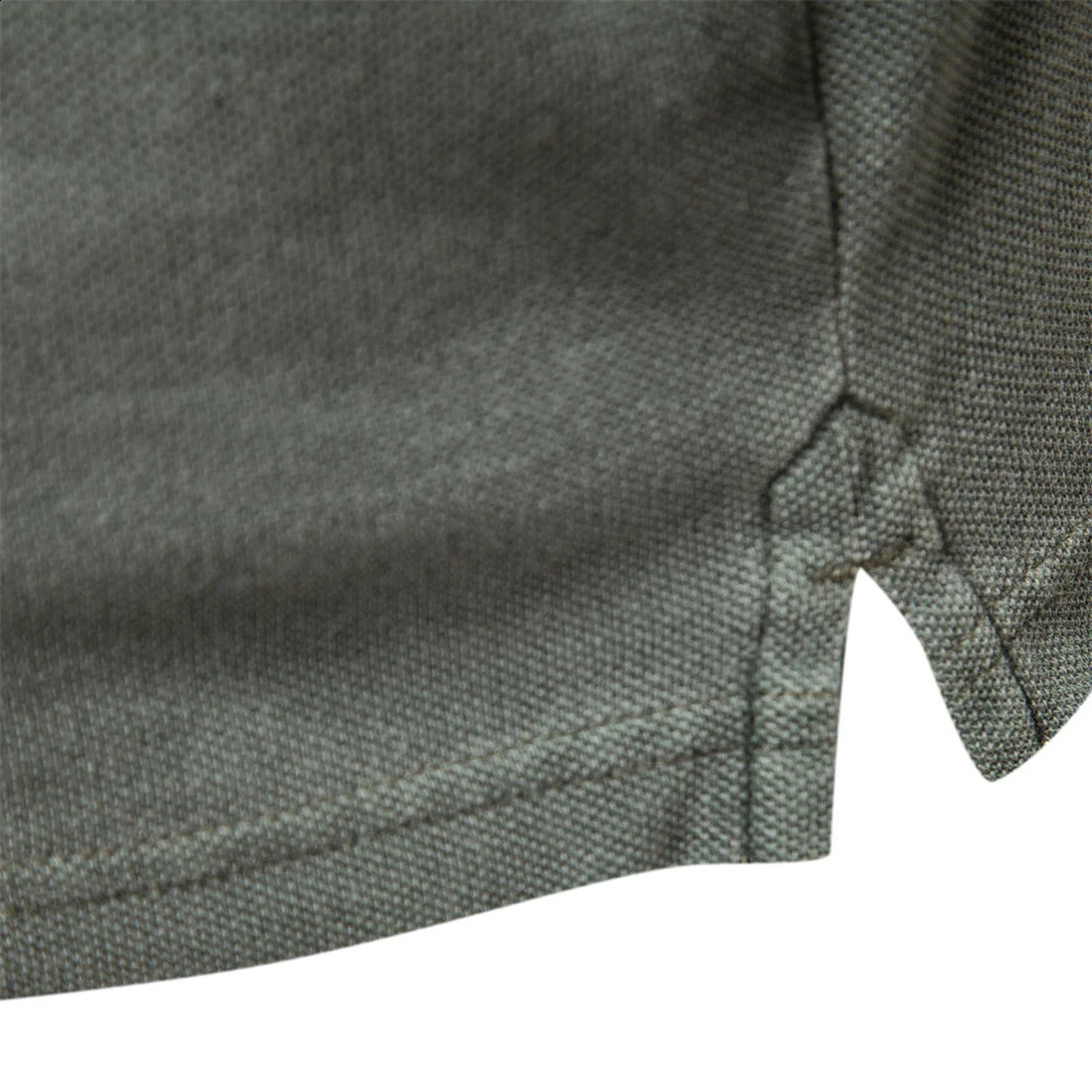 Pullover 100% Cotton Solid Color Mens Polo Shirts Casual Short Sleeve Turndown Mens Shirts Fashion Streetwear Polos for Men 240819