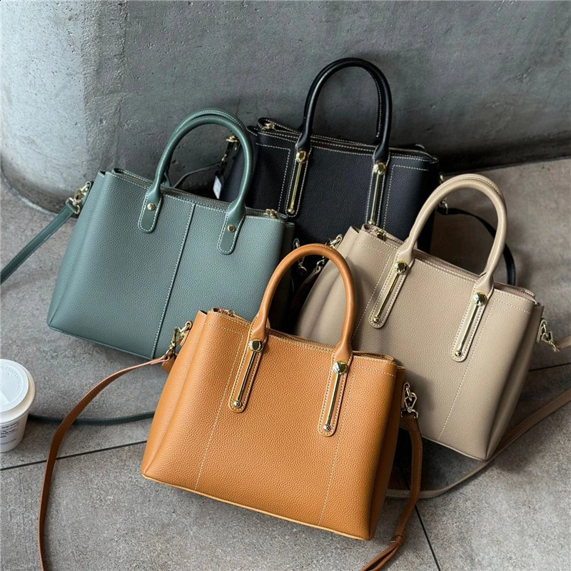 Hifashion 3layer denim leather handbag for womens trend ner office shoulder cross body bag 240820
