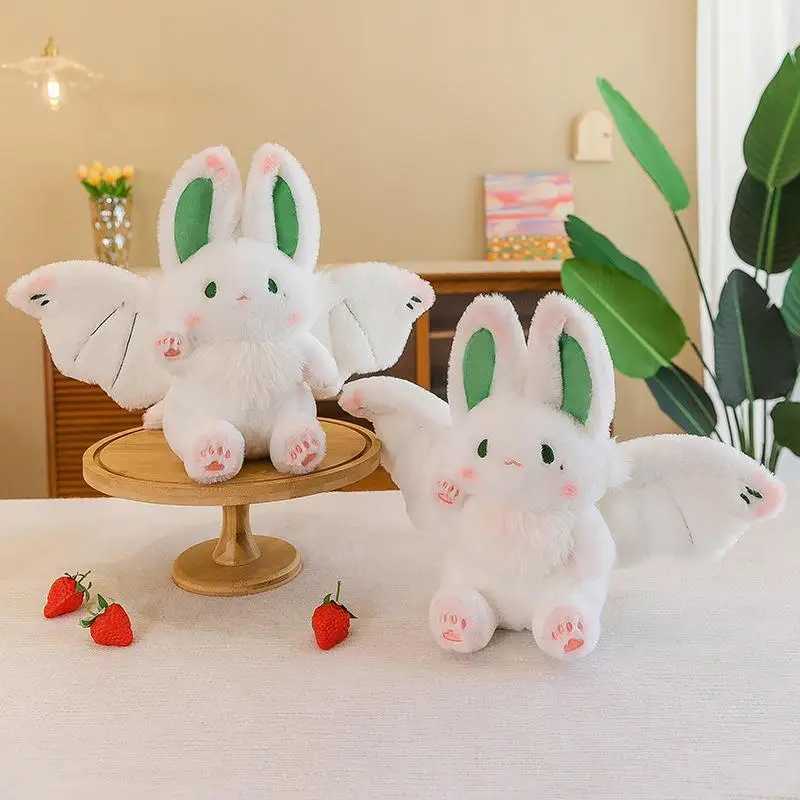 Cute Bat Plush Toy 28cm Kawaii Bunny Ears Design Soft Bat Stuffed Animals Doll Soft Hugging Pillow Home Decor Children Gifts Y240817