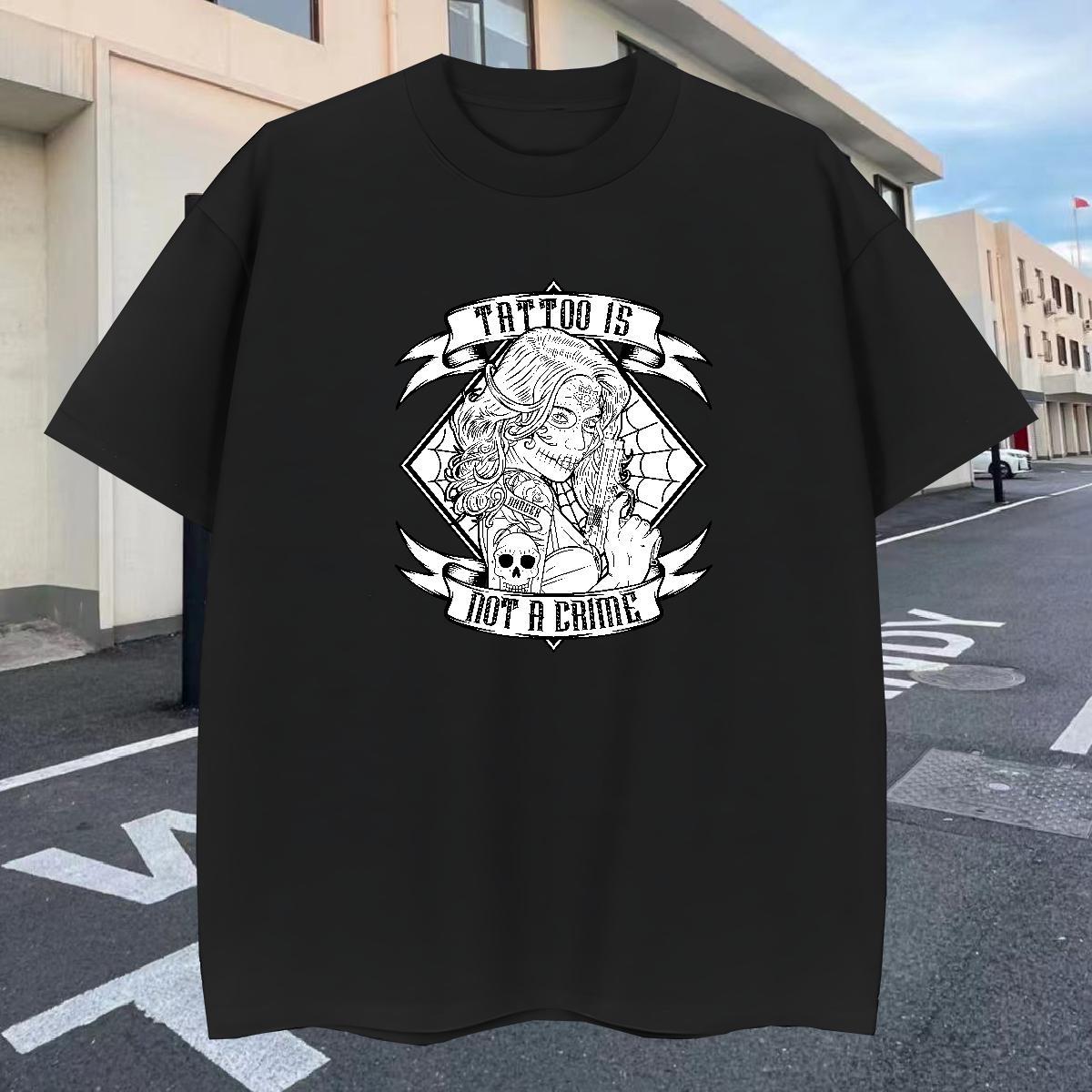 Brand Mens T Shirts 230g 100% Cotton logo Hip Hop Street DIY Anime Breathable Crew Neck Men Clothes T-Shirt Designer Tee Shirt