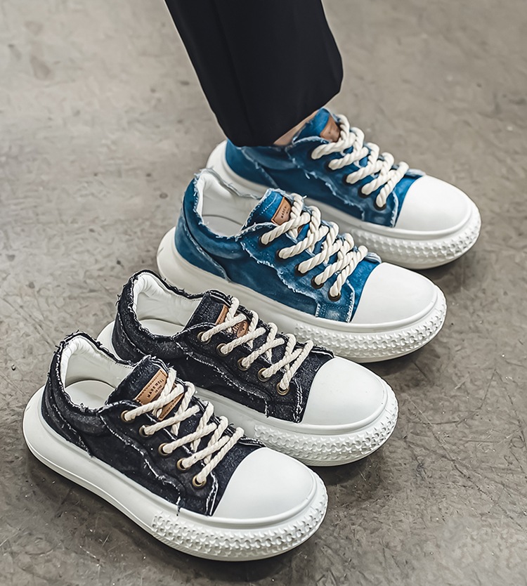 National small canvas casual big head summer breathable fashion brand all matching men's denim sports shoes