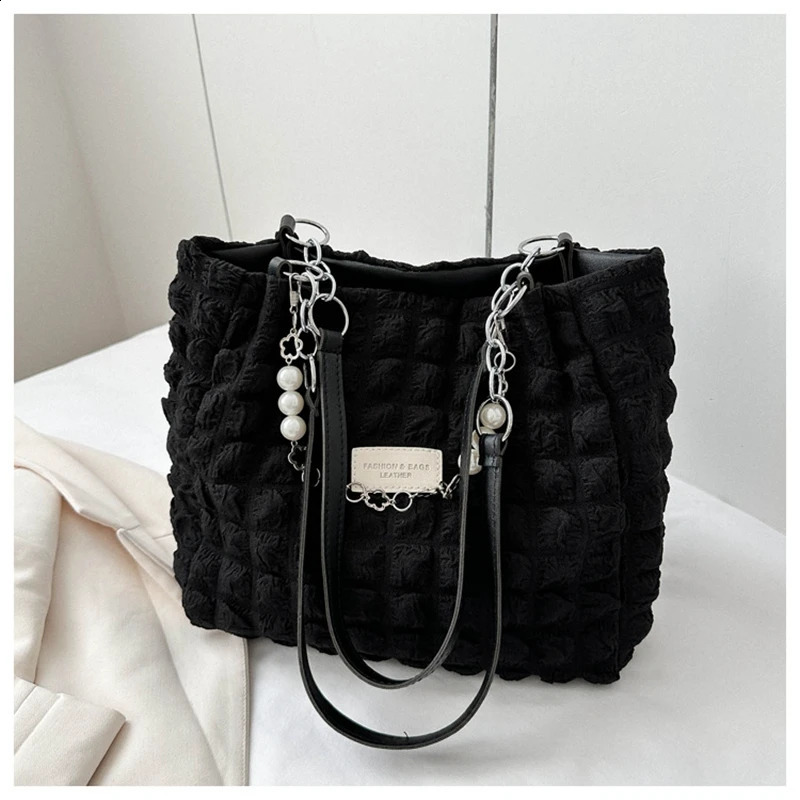 Women Shoulder Bag Quilted Padded Fashion Pleated Bubbles Cloud Bags Large CapacityTote Bucket Ruched Handbags 240816Z