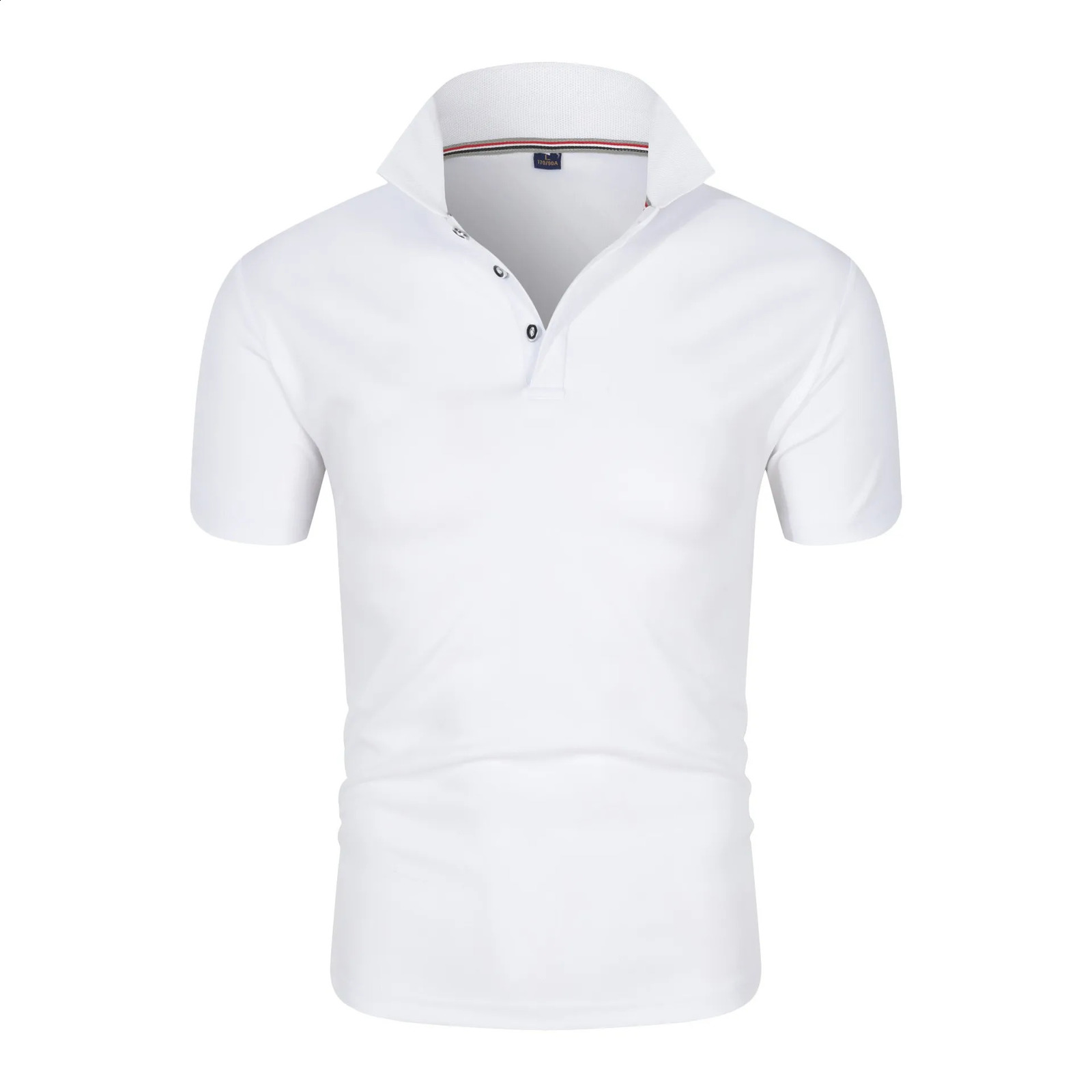 Solid Color Polo Shirt Mens Short Sleeve Button Tshirts Lapel Lightweight Streetwear Sport Casual Tops 260714 - view 4